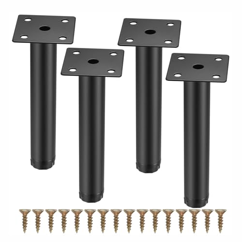 QWFVHJ Möbel mit verstellbaren Füßen, 4 Füße, Metallschrank, 6"/15cm Unterstützung for Küchenregale, Sofa, Tisch und Stühle(10cm/4") von QWFVHJ