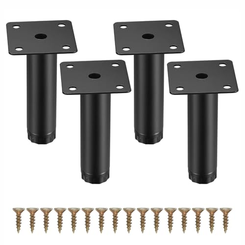 QWFVHJ Möbel mit verstellbaren Füßen, 4 Füße, Metallschrank, 6"/15cm Unterstützung for Küchenregale, Sofa, Tisch und Stühle(8cm/3") von QWFVHJ