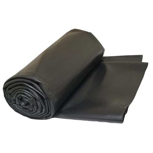 QWFVHJ Pool-Pads für oberirdische Pools, faltbare Teichfolie, 0,12 mm dick, ideal für Teiche und Fischbecken (6 x 8 m), Schwarz von QWFVHJ