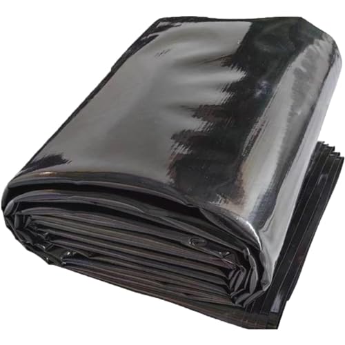 QWFVHJ Pool-Pads für oberirdische Pools, langlebige HDPE-Teichfolie, faltbar, Gartenabdeckung, Aquakultur, Fischteiche, Schwarz (4 x 10 m) von QWFVHJ