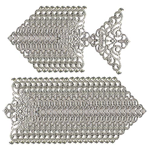 QWFVHJ Vintage Metall Eckschützer,Eck filigran,Retro Box Eckschützer Vintage Bronze Ton Schutz Kantenabdeckung Buch Tisch Schreibtisch Ecke Möbel Deko(Silver) von QWFVHJ