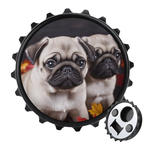 Mehrzweck-Flaschenöffner, Mops-Aufdruck, Kühlschrank-Magnet-Flaschenöffner, klassischer Flaschenöffner von QWHJK