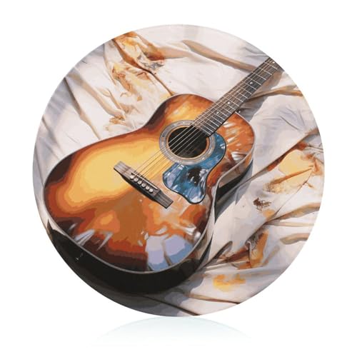Glasschneidebrett für Küchentheke, Aquarell, Akustikgitarre, bedrucktes Schneidebrett aus gehärtetem Glas, Schneidebrett aus gehärtetem Glas, Schneideblock von QWNMD