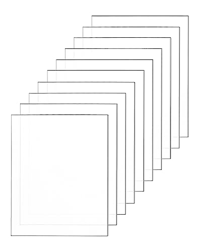QWORK® 10 Stück Acrylplatten Acrylglas, Acrylglas Platte, Plexiglasscheibe, 25x20cmx2mm, Für Bilderrahmen, Ausstellungsprojekte, Malerei von QWORK