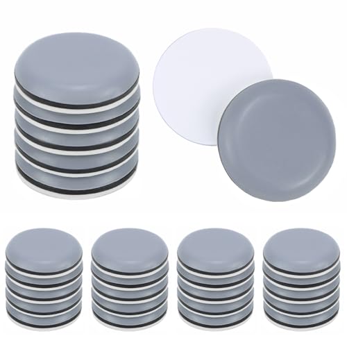 QWORK® 26 Stück Möbelgleiter, Ø 30 mm Rund Bodengleiter Selbstklebend, für Stühle, Tische, Sofas von QWORK