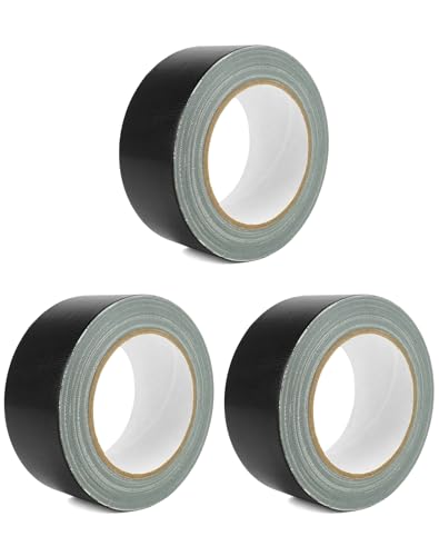 QWORK® 3 Rollen Hochleistungs Gewebeband Reparaturband Panzertape 30 m x 48 mm, Stark Klebendes, Wetterfestes und Handreißbares - Insgesamt 90 m von QWORK