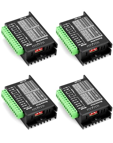 QWORK® 4 Stück TB6600 Schrittmotortreiber, Schrittmotor Stepper Driver, 4.0A 9V-42V, für 42/57/86 Typ 2 Phasen 4 Phasen Schrittmotor, für 3D Printer Drucker/CNC von QWORK