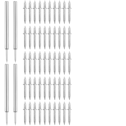 QWORK® 400PCS Doppelt-köpfige Sockelnägel, Doppelt-köpfige Nägel Nahtloser, für Sockelleisten und Furniermöbel von QWORK