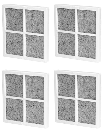 QWORK® 4PCS Frischluftfilter, Kühlschrank-Luftfilter-Ersatz Kompatibel mit der LG LT120F-Serie von QWORK