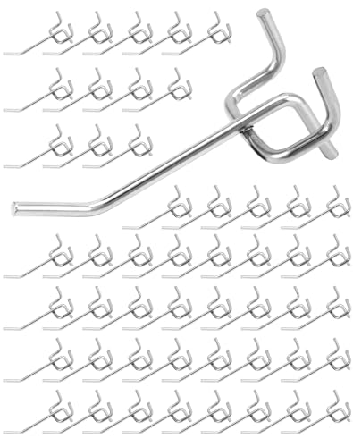 QWORK® 50X Lochwandhaken, Stecktafel Haken Werkzeugwand Haken für Verkaufsdisplays (7 cm) von QWORK