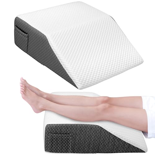 QWORK® Beinkissen, Ergonomisches Venenkissen, Beinkissen Hochlagerung aus Memory-Schaum von QWORK