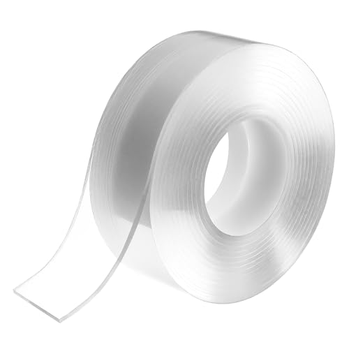 QWORK® Extra Stark Doppelseitiges Klebeband 3 meter x 3cm x 2mm - Transparentes Nano Tape, Wiederverwendbar & Abnehmbar für DIY-Dekoration von QWORK
