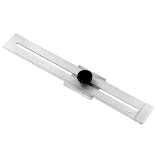 QWORK® Präzisions Streichmaß Edelstahl Parallel Anreißer mit lasergravierter Skala - 250mm Meßbereich von QWORK