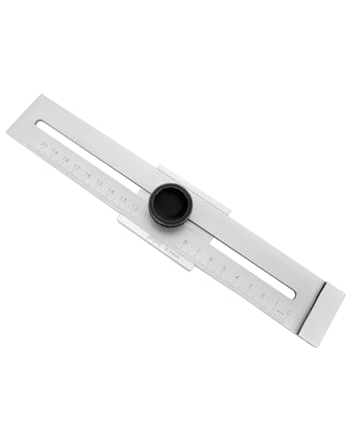 QWORK® Präzisions Streichmaß Kohlenstoffstahl Parallel Anreißer mit Lasergravierter Skala - 200mm Meßbereich von QWORK
