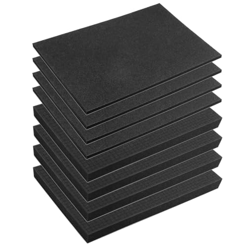 QWORK® Rasterschaumstoff Würfelschaum 4 Stück 400 x 300 x 25mm+4 Stück 400 x 300 x 10mm, zum Schutz von Werkzeugen, Kameras, Kosmetika und Kunsthandwerk verwendet werden von QWORK