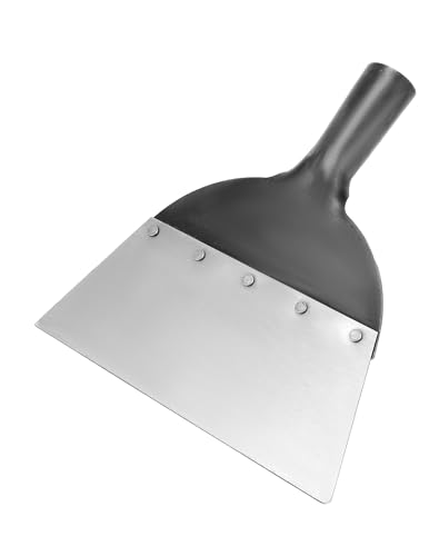 QWORK® Reinigungsschaufel, Gartenschaufel, Jäten Schaufel Ersatz Kopf, Garten Geräte, Manganstahl, 23 cm von QWORK