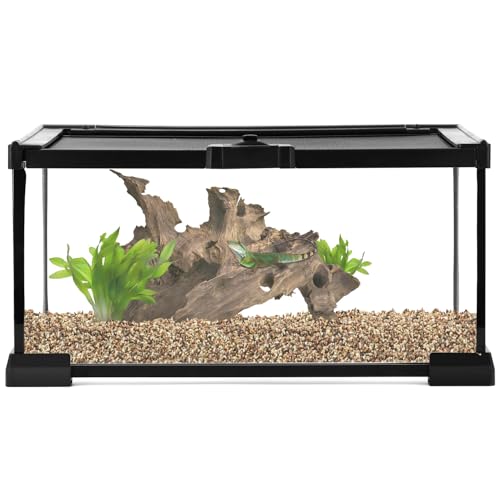 QWORK® Reptil Fütterungsbox, Glas Feeding Box, 30 x 20 x 15 cm für eine Vielzahl an Reptilien und Insekten von QWORK