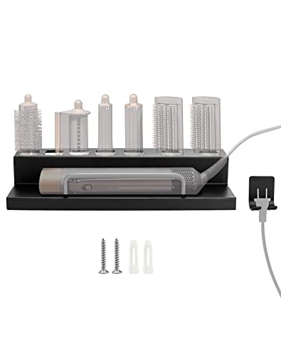 QWORK® Wandhalterung Halter Organizer Kompatibel mit Dyson Airwrap Lockenstab Zauberstab Fässer Bürsten von QWORK