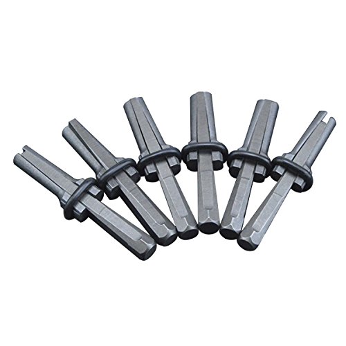 QWORK® – Werkzeug/Hand-Spalter für Beton, Marmor, Granit, Fels, Stein; Stopfen, Keil und Feder-Unterlegscheiben; Industriequalität; 14 mm von QWORK