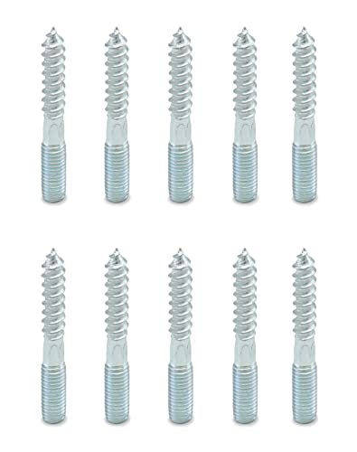 QWORK® 10STK Stockschrauben M8 x 60 mm Doppelgewinde Kohlenstoffstahl Verzinkt, Zubehör für die Möbelmontage QWORK® 10STK Stockschrauben M8 x 60 mm Doppelgewinde Kohlenstoffstahl Verzinkt, Zubehör für die Möbelmontage von QWORK