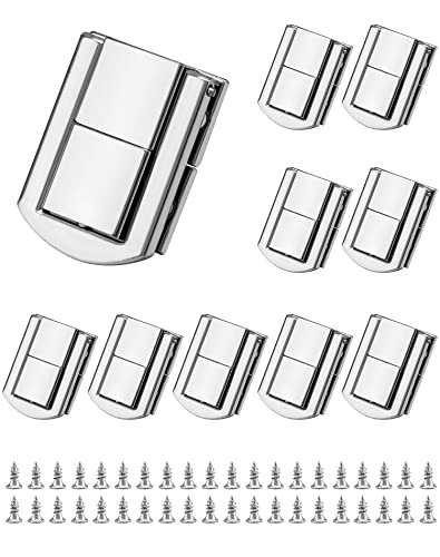 QWORK® 10Stk Spannverschluss, Edelstahl Verschluss Kistenverschluss für Toolbox Truhe Case Box - Silber von QWORK