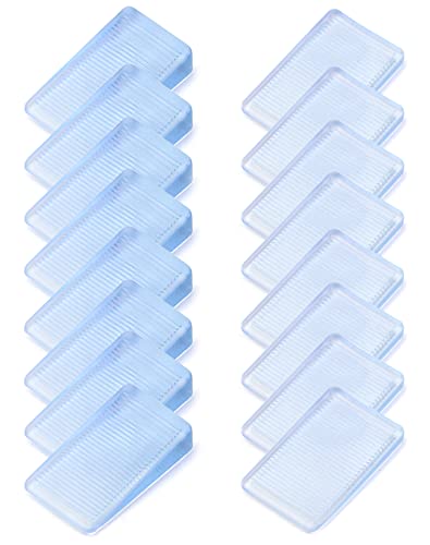 QWORK® 16 x Möbelkeile, 2~5mm Höhe and 2~10mm Höhe Plastik Keil zum Ausgleichen von Schrank und Kommode (Transparent) von QWORK