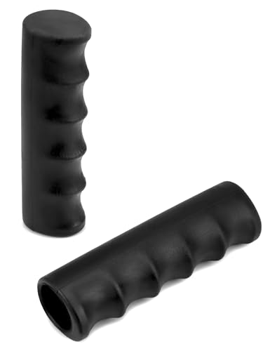 QWORK 2 Stk Rutschfest Schubkarrengriffe - Innendurchmesser 25mm Länge 12cm - Ersatzgriffe für Sackkarre Schubkarre von QWORK