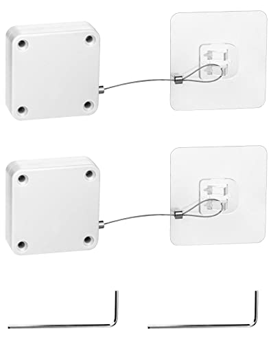 QWORK® 2 Stück automatischer türschließer, türschließer ohne bohren, 1000g Starke Zugkraf, für Schiebetüren von QWORK