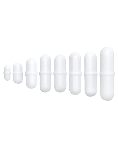 QWORK® 8er-Set Magnetrührstäbchen Typ-B PTFE Magnetrührer Labor Rührer für Magnetmischer von QWORK
