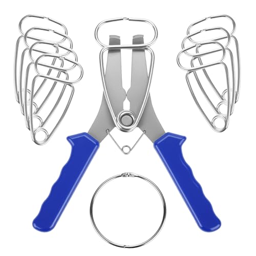 QWORK Gehrungsfederklemmen-Set, inklusive 8 Gehrungsklemmen und 1 Zange, ideal für Bilderrahmen, Holzleisten, Formteile und Verbundgehrungen QWORK Gehrungsfederklemmen-Set, inklusive 8 Gehrungsklemmen und 1 Zange, ideal für Bilderrahmen, Holzleisten, Formteile und Verbundgehrungen von QWORK