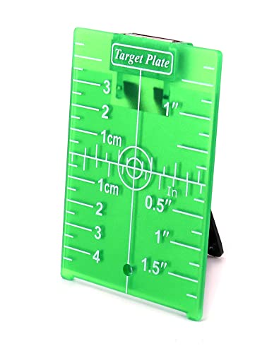 QWORK® Grüne Laser Zieltafel, Laser Zielscheibe mit Reflektoren für Grünem Kreuzlinienlaser, Lasermess Zubehör für eine Verbesserung der Laser-Sichtbarkeit QWORK® Grüne Laser Zieltafel, Laser Zielscheibe mit Reflektoren für Grünem Kreuzlinienlaser, Lasermess Zubehör für eine Verbesserung der Laser-Sichtbarkeit von QWORK
