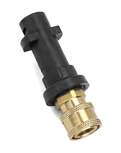 QWORK Hochdruckreiniger Adapter, 1/4" Messing Schnellkupplung, Geeignet für Hochdruckreinigern der Kärcher K-Serie K2, K3, K4, K5, K6, K7 von QWORK