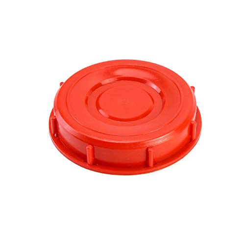 QWORK® IBC Tankdeckel, IBC Wassertank Deckel Cap, Tank Zubehör Kunststoff Rot 163mm (# B) von QWORK