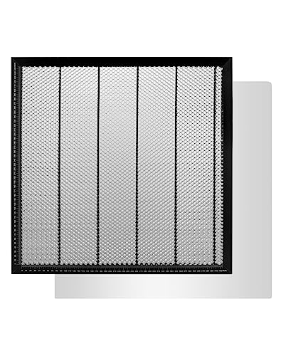 QWORK® Laser Honeycomb Arbeitstisch für Schnelle Wärmeableitung und Desktop-Schutz, Laser Graviermaschine Zubehör, 500mmx500mmx22mm von QWORK