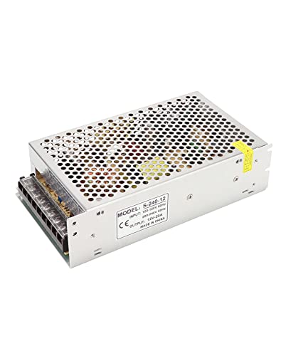 QWORK® Schaltnetzteil DC 12V 20A LED Netzteil Transformator, 240W, Angewendet auf Automatisierung, LED Anzeige, Kommunikation QWORK® Schaltnetzteil DC 12V 20A LED Netzteil Transformator, 240W, Angewendet auf Automatisierung, LED Anzeige, Kommunikation von QWORK