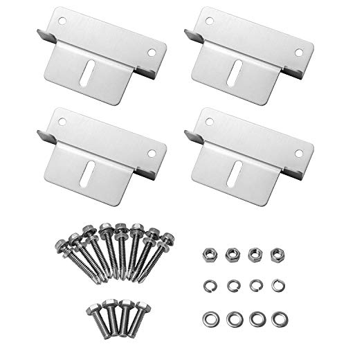 QWORK Z-Halter Solarmodul Halterung , Solarpanel Aluminiumhalterungen mit Muttern und Schrauben , für Wohnmobile, Boote, Dächer, Wände und andere Off-Gird-Dachinstallationen , 4 Stück von QWORK