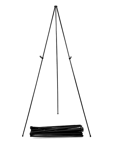 QWORK® 168 cm Zusammenklappbare Metall Staffelei mit Aufbewahrungstasche - Verstellbare, Halten Sie bis zu 7 kg - für Kunstdisplays, Hochzeitsschilder, Poster von QWORK