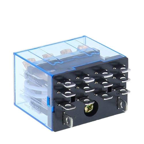 1 Stück HH64P Mini-Relais P143 14 Pin 10A mit LED Zwischenrelais 12VDC 24VDC 220V 10A Allzweck-Schaltrelais(AC,110V) von QWQZQKWDA