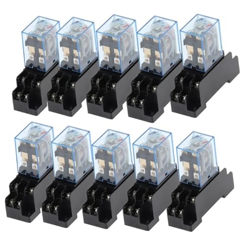 10 satz 12 V 24 V DC 110 V 220 V 380 V AC Spulenspannung Relais DPDT 8 Pin HH62P JQX-13F(DC 24V) von QWQZQKWDA