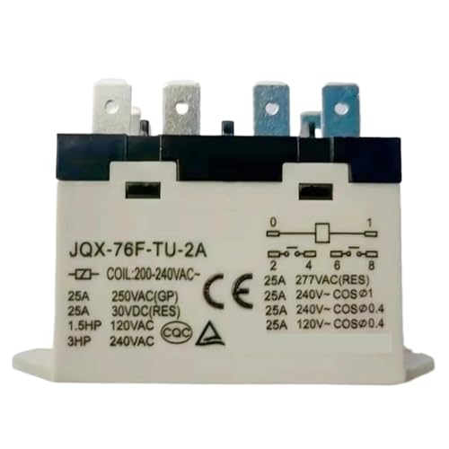 Leistungsrelais JQX-76F-TU-2A 220VAC 380-400VAC 25A RGF2OU700 RGF2OU900 6PIN JQX76FTU2A 6 Fuß 2 Sätze normalerweise(380-400VAC,JQX-76F-TU-1A 4PIN) von QWQZQKWDA