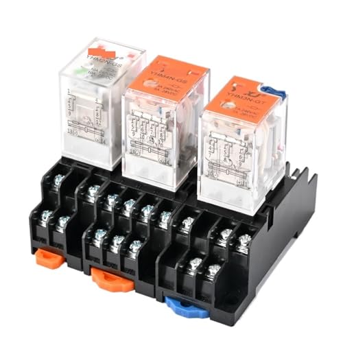 MY2N-GS MY3N-GS MY4N-GS Miniatur Spule Elektromagnetische Zwischen Relais DC12V 24V AC 24V 110V 220V 8pin 11pin 14pin mit Basis(MY2N 8PIN,Transparent 220VAC) von QWQZQKWDA