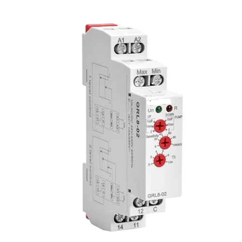 Steuerrelais 10A Wasserstandsregler Preis Pumpe Auf- oder Ab-Steuerrelais AC/DC24-240V(GRL8-02 ACDC24V-240V) von QWQZQKWDA