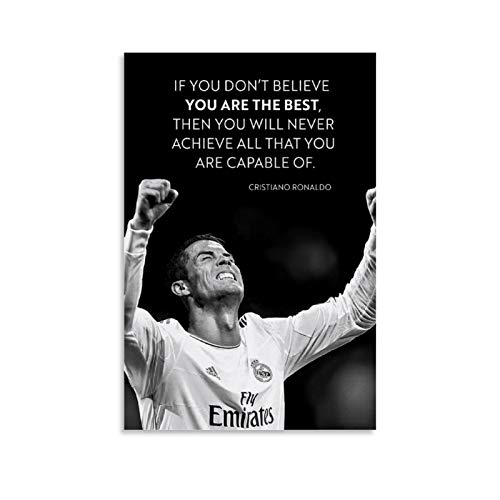 QWSDE Kunstdruck auf Leinwand, Motiv: Fußballer CR7 Cristiano Ronaldo Athletic Star 4, 50 x 75 cm von QWSDE