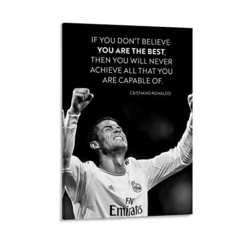 QWSDE Poster, Motiv: Fußballer CR7 Cristiano Ronaldo Athletic Star 4, dekoratives Gemälde, Leinwand, Wandkunst, Wohnzimmer, Poster, Schlafzimmer, Gemälde, 30 x 45 cm von QWSDE