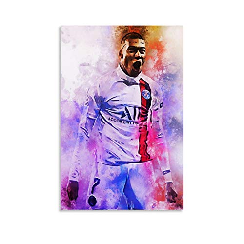 QWSDF Kylian Mbappe Cheer Leinwand-Kunst-Poster und Wand-Kunstdruck, modernes Familienschlafzimmerdekor, 50 x 75 cm von QWSDF