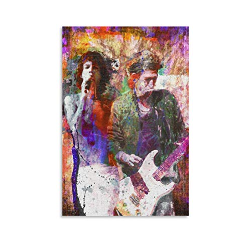 QWSDF Poster, Motiv: The Rolling Stones Gitarristen, dekoratives Gemälde, Leinwand, Wandkunst, Wohnzimmer, Poster, Schlafzimmer, 50 x 75 cm von QWSDF