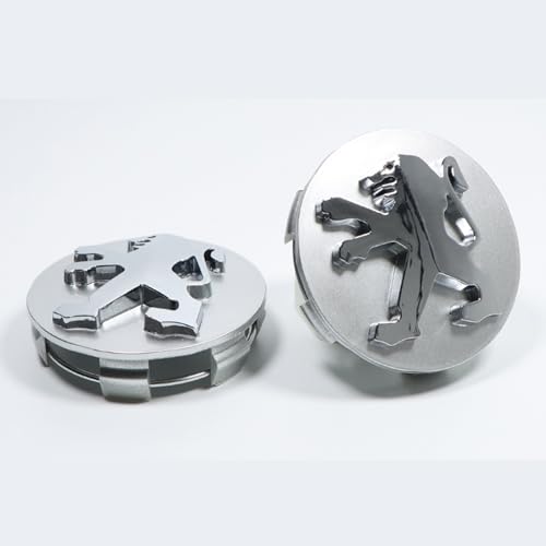 QWTYAFDD 4 Stück Auto Radnabenkappen,für Peugeot 2008 P24 2021-2024 60mm Nabendeckel Radnabenabdeckung Felgendeckel Reifen Felgen Ersatzzubehör,B von QWTYAFDD