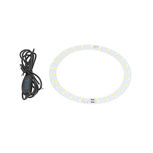 3V‑5V Ring Light Board – 10W LED Ring Lichtplatte mit kalt - warm Licht + USB betrieben für tägliche Beleuchtung und vielseitige Anwendungen von QWUUYEC