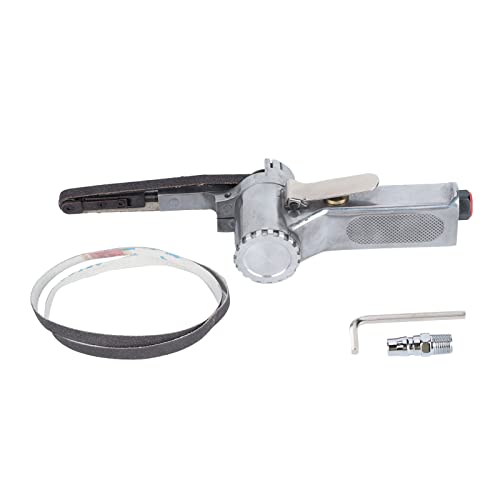 Air Belt Sander Handschleifer 10mm Edelstahl 360° Rotation mit 60# 80# 120# Schleifpapier - Hohe Effizienz, Leichtes Gewicht, Vielseitig für Metall und Holz Air Belt Sander Handschleifer 10mm Edelstahl 360° Rotation mit 60# 80# 120# Schleifpapier - Hohe Effizienz, Leichtes Gewicht, Vielseitig für Metall und Holz von QWUUYEC