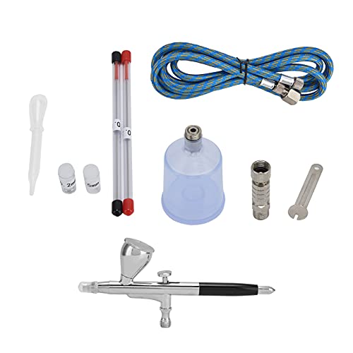 Airbrush Kit G1/8, Spray Gun mit Nozzle und Nadel, 20cc Farbbecher, Messing, Präzisionsspray für Heimdekoration und Modellbau - Exakte Sprühkontrolle, Vielseitiges Zubehör, Für Anfänger und Profis von QWUUYEC